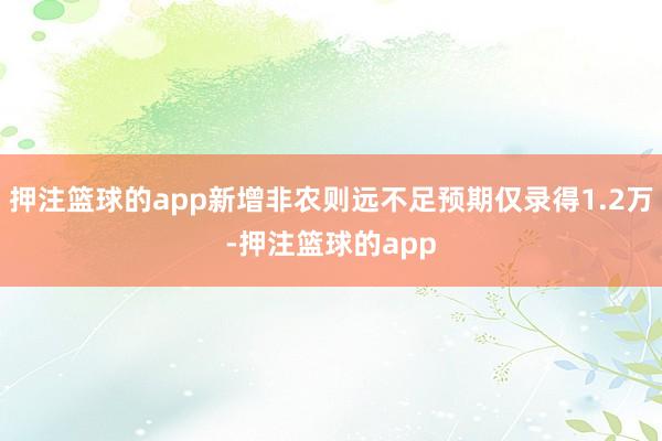 押注篮球的app新增非农则远不足预期仅录得1.2万-押注篮球的app