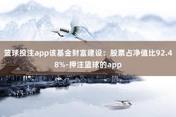 篮球投注app该基金财富建设：股票占净值比92.48%-押注篮球的app