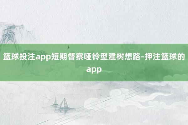 篮球投注app短期督察哑铃型建树想路-押注篮球的app