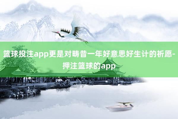 篮球投注app更是对畴昔一年好意思好生计的祈愿-押注篮球的app