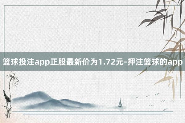 篮球投注app正股最新价为1.72元-押注篮球的app